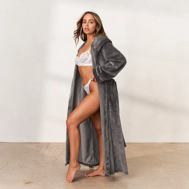 Cuddle Me Robe de Chambre - Charbon