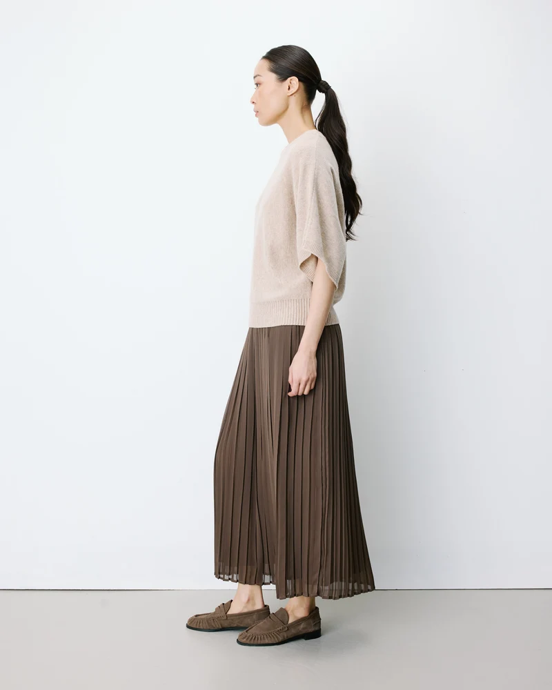 Pull oversize manches kimono 3/4 beige Almus