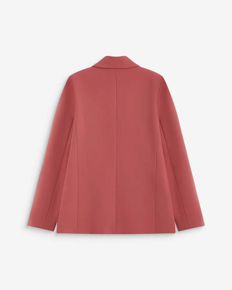 Blazer droit à boutonnage croisé blush Noix