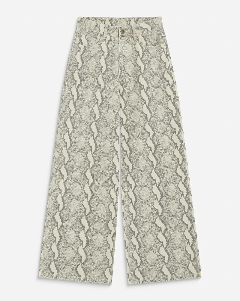 Jean taille haute loose imprimé python Socca