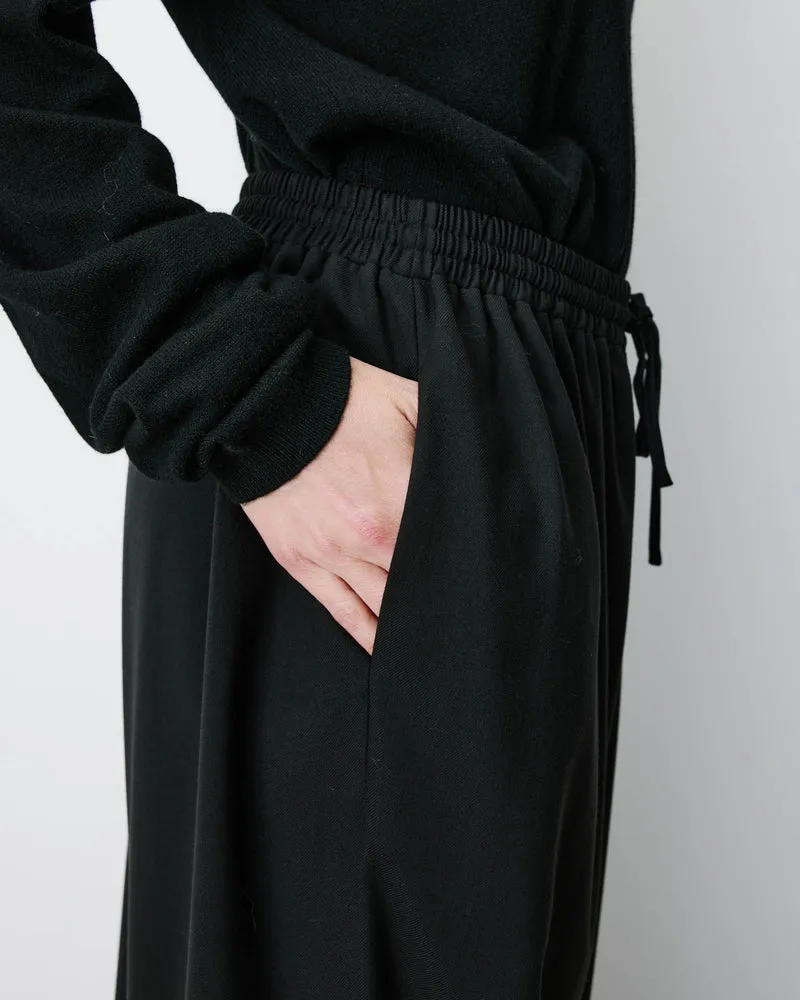 Pantalon ballon taille haute ajustable noir Aniel