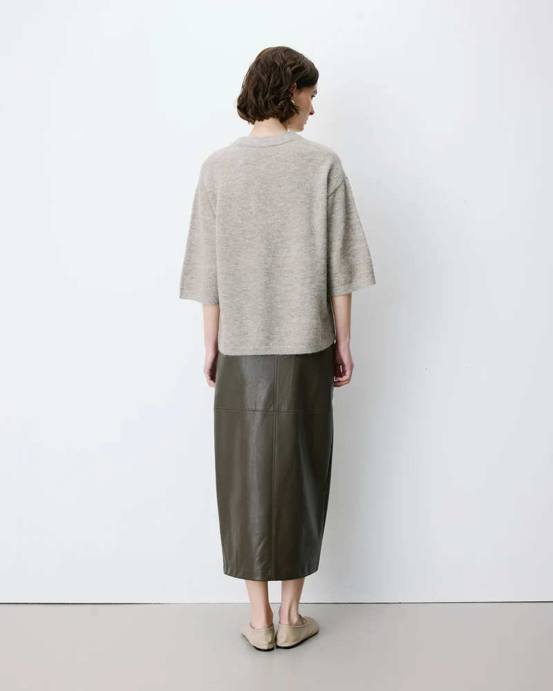 Pull oversize manches 3/4 col rond grege Asher