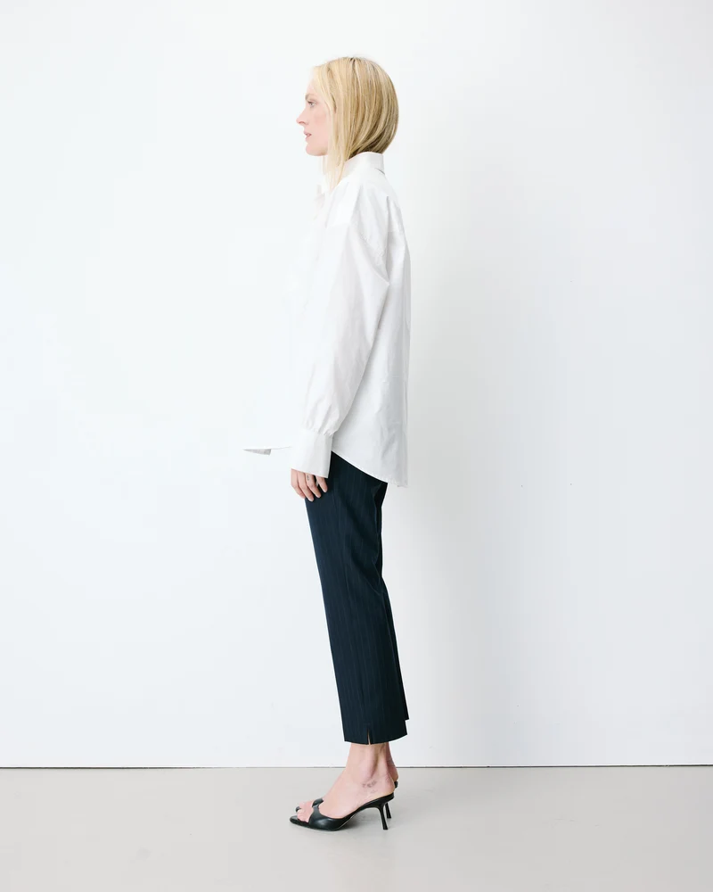 Chemise oversize en coton ivoire Armelle