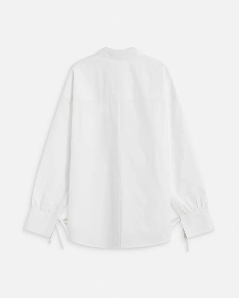 Chemise oversize en coton ivoire Armelle