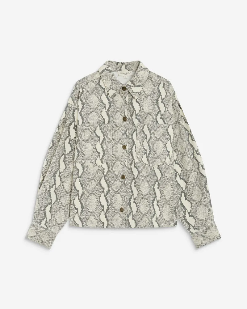 Chemise en denim à motif python Adriana