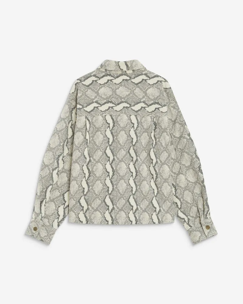 Chemise en denim à motif python Adriana