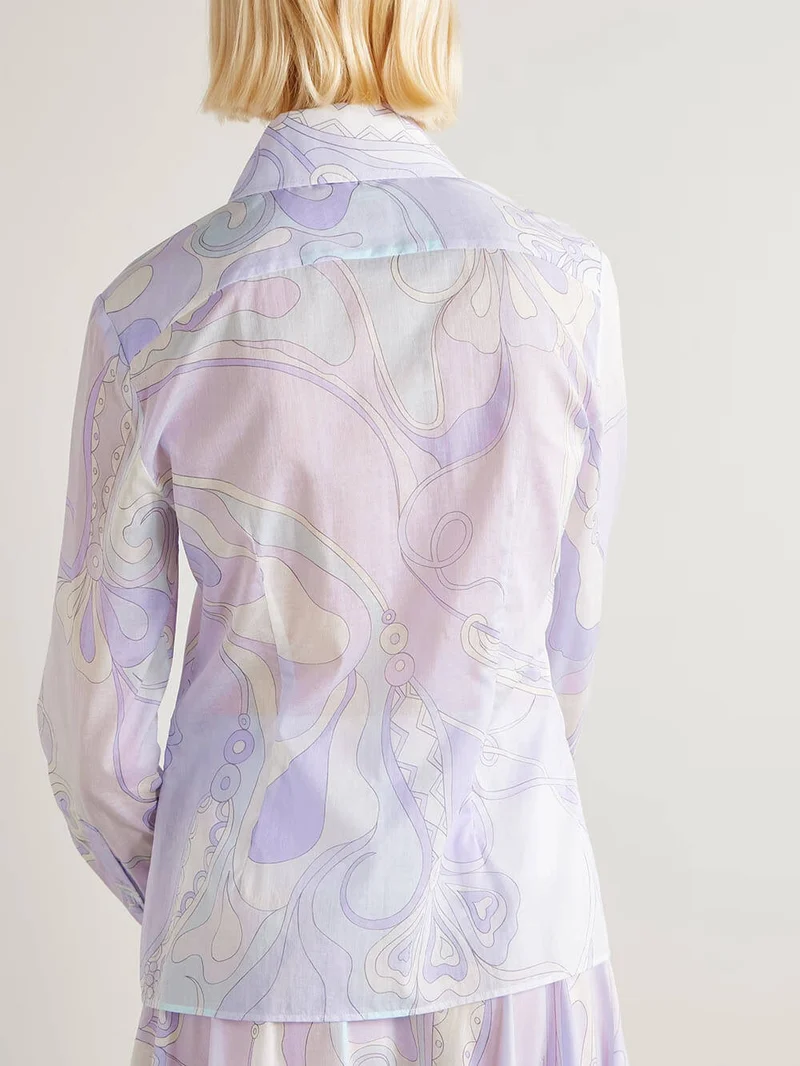 Unique Ethnic Print Button-Up Shirt