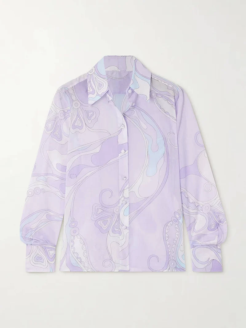 Unique Ethnic Print Button-Up Shirt