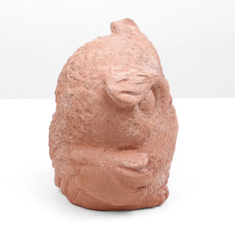 Statuette Hibou en terre cuite