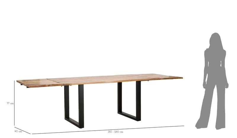 Table à manger extensible en bois – Design moderne Edge