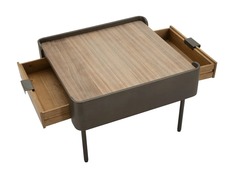 Table basse en bois avec tiroirs – Salon moderne Toronto