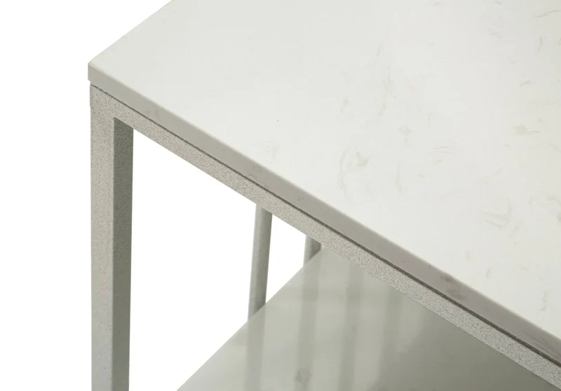Table basse rectangulaire avec base en métal et plateau en marbre – Collection Kayseri