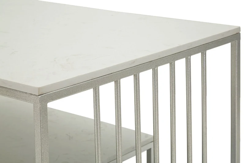 Table basse rectangulaire avec base en métal et plateau en marbre – Collection Kayseri