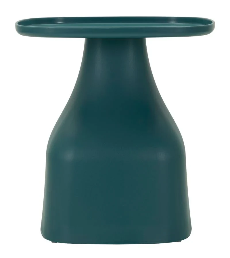 Table basse ronde bleue avec piètement géométrique – Gea Modern Accent