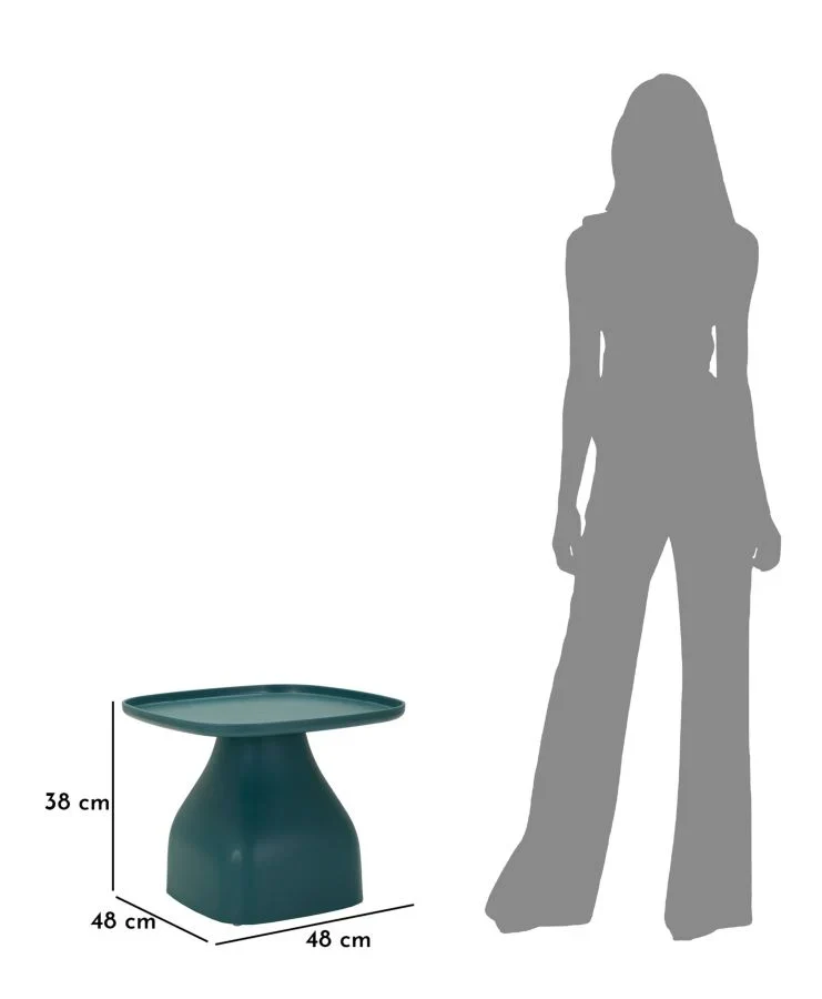 Table basse ronde bleue avec piètement sculptural – Gea Contemporary Style