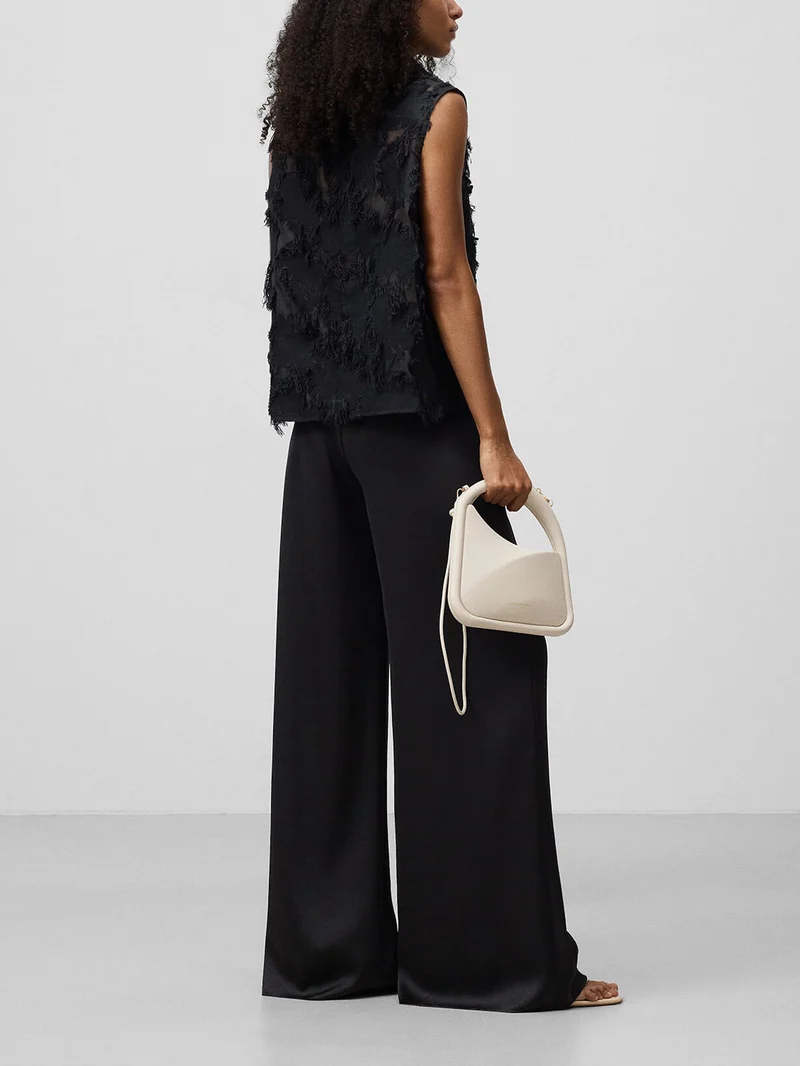 Elegant Satin Wide-leg Pants