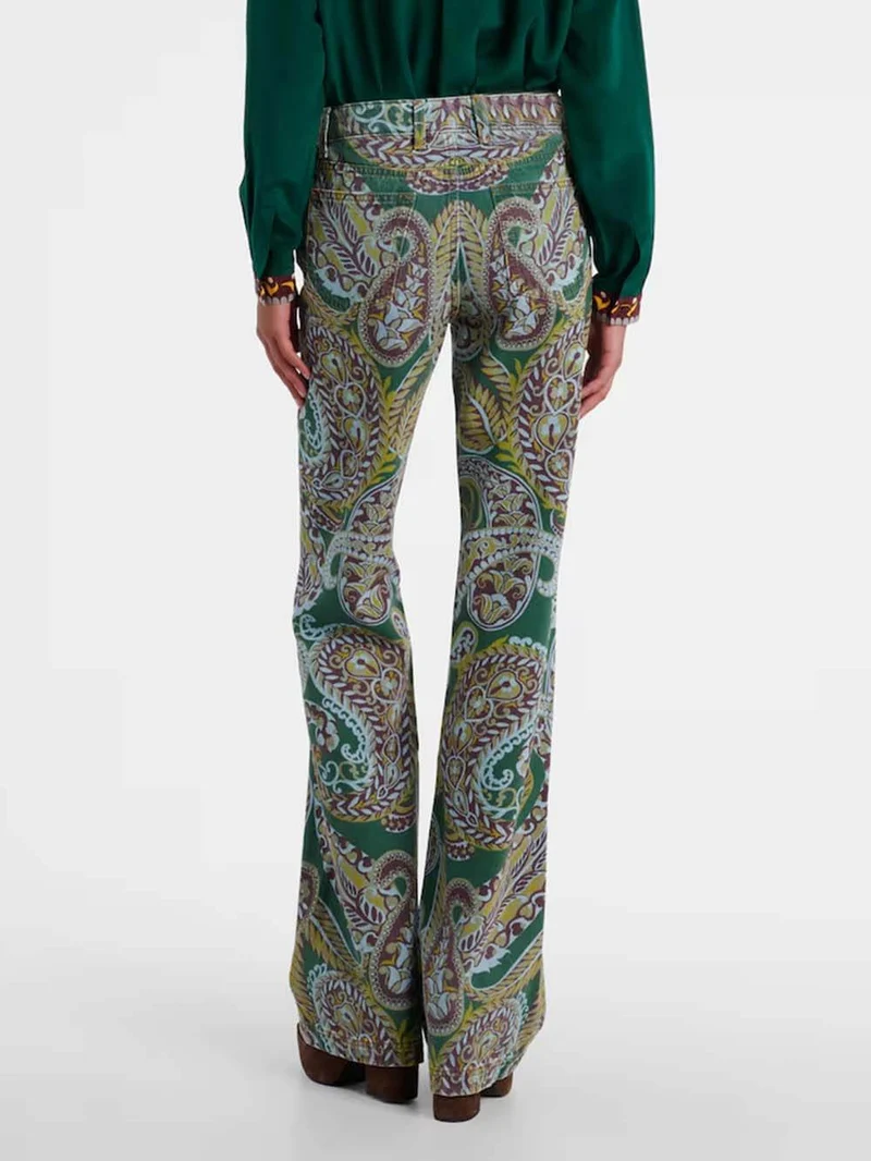 Delicate Floral Pleated Chiffon Blouse High-Waist Straight-Leg Pants Set