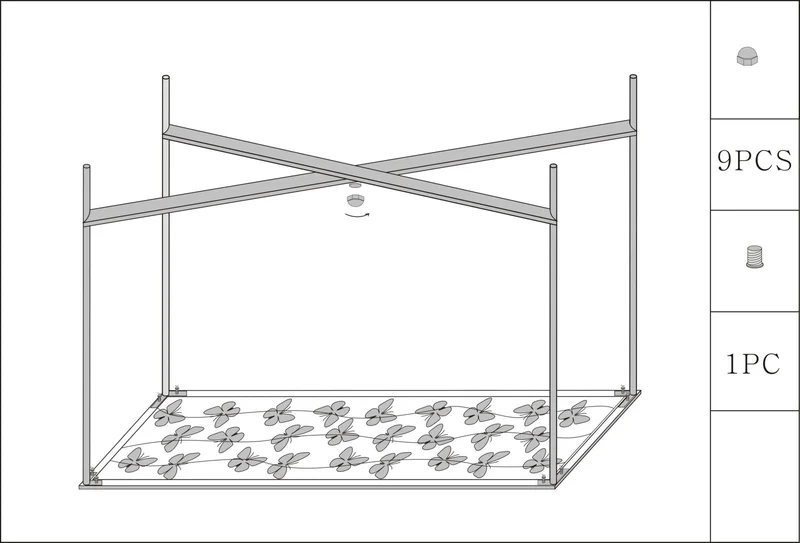 Table console rectangulaire en métal et verre doré (papillon)