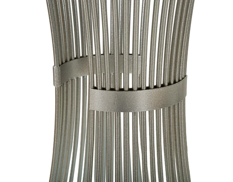 Table d'appoint ronde en marbre artificiel avec base en métal – Funnel Accent Design
