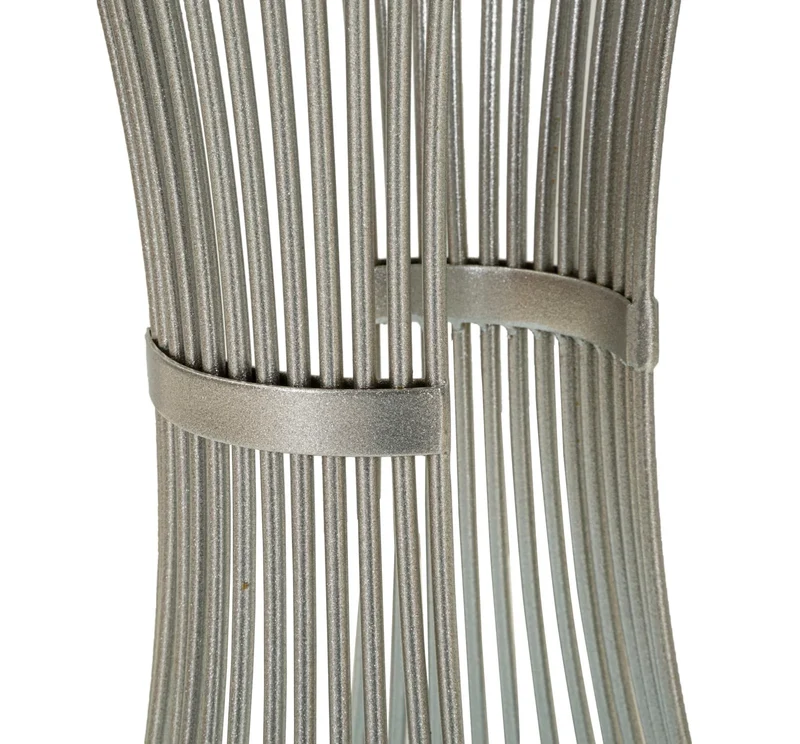 Table d'appoint ronde en marbre artificiel avec base en métal – Funnel Modern Style