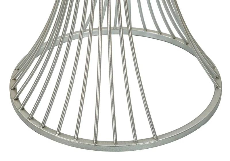 Table d'appoint ronde en marbre artificiel avec base en métal – Funnel Modern Style