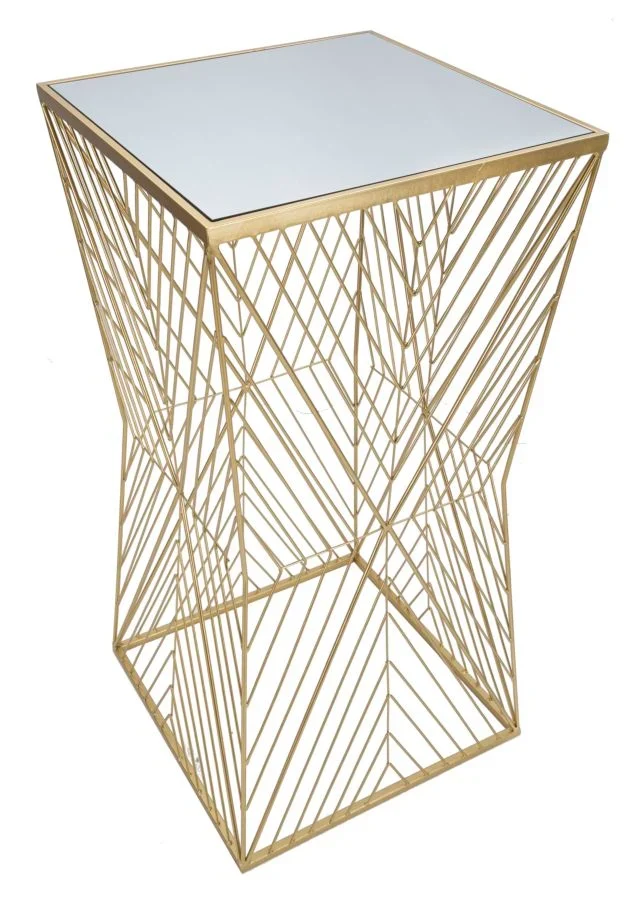 Table de bar en métal doré – Lines 4 Modern Design