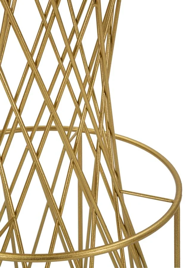 Table de bar haute en métal doré avec structure ajourée – Tower New Design