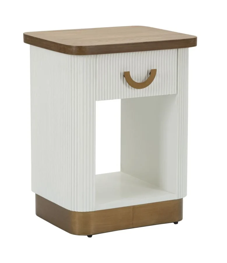 Table de chevet blanche avec tiroir – Table de chevet Tolosa