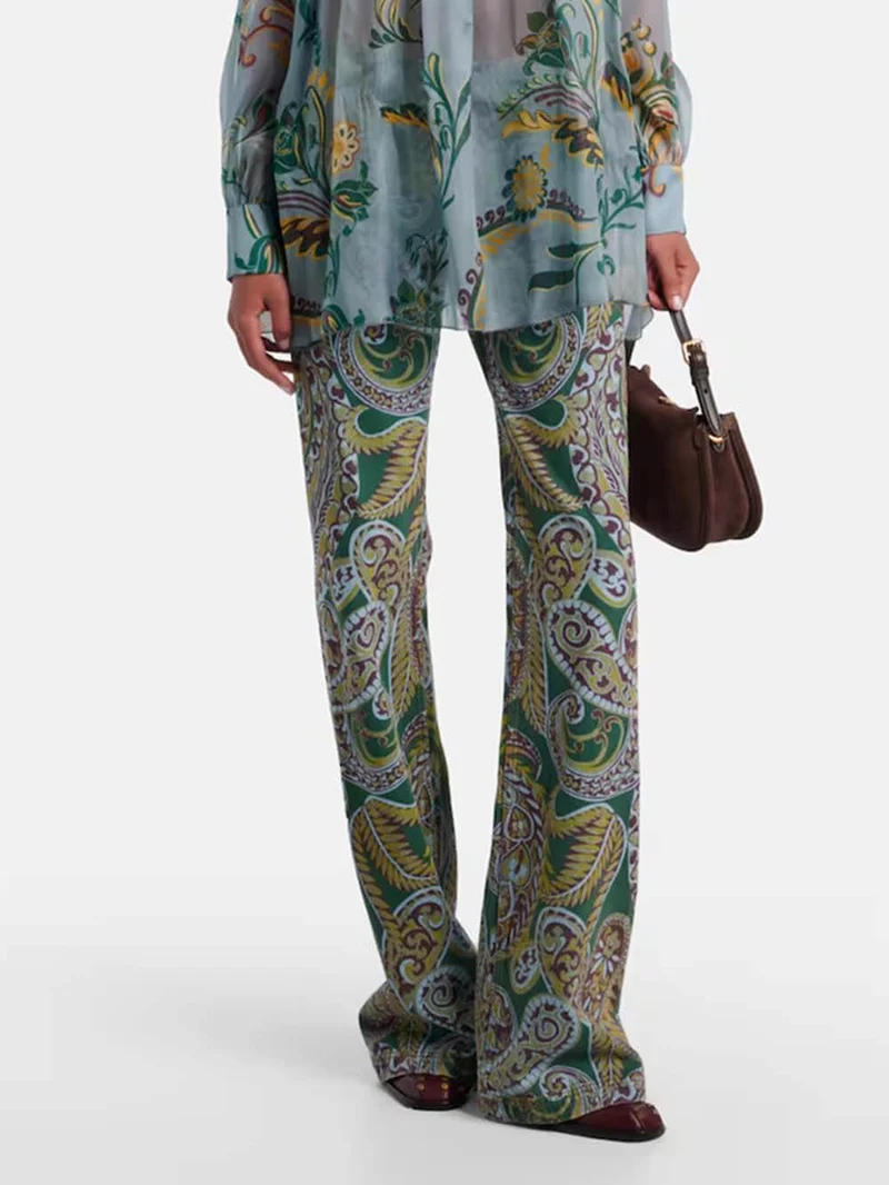 Delicate Floral Print Pleated Tie-Front Chiffon Blouse
