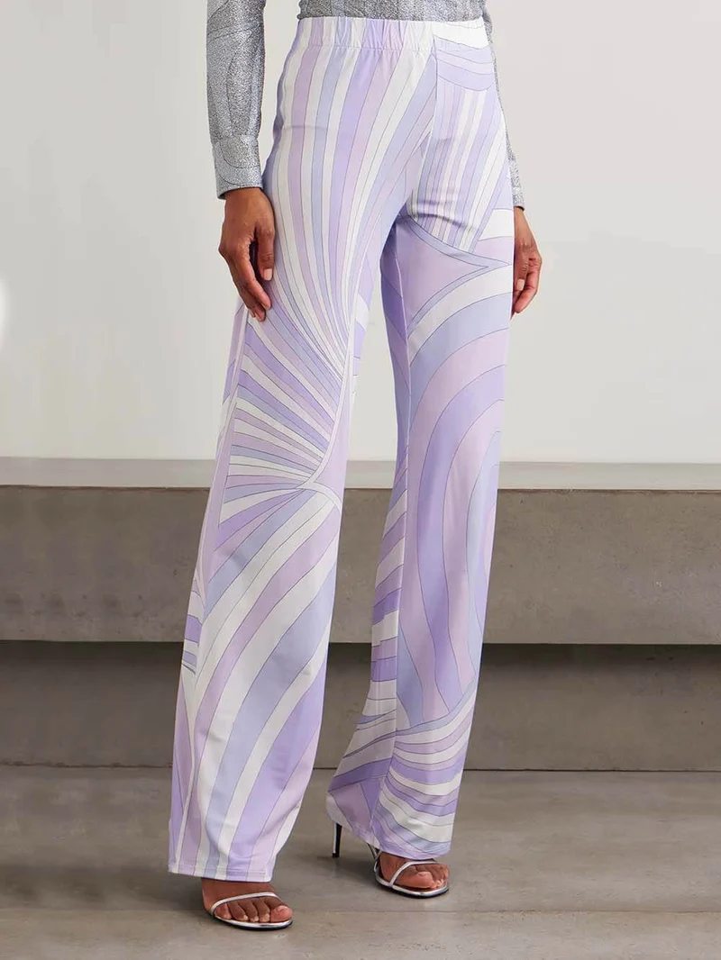Unique Swirl Print Stretch Fitted Top