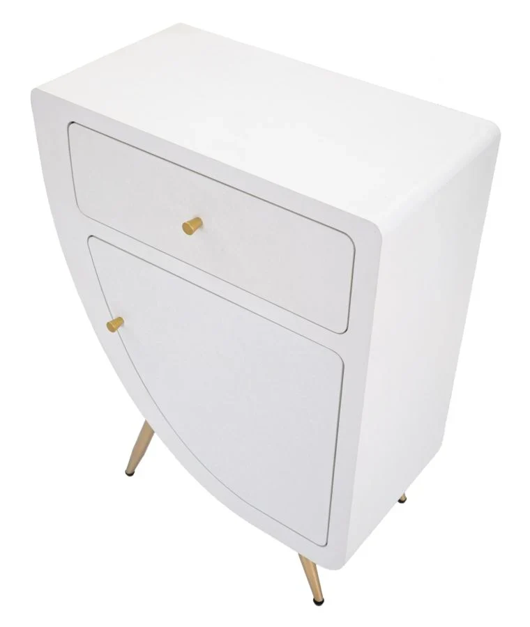 Table de chevet haute blanche avec tiroir – Table de chevet Venus