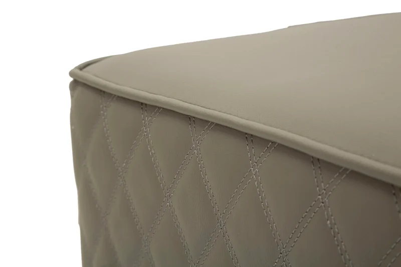 Tabouret carré rembourré avec base dorée – Sharon Modern Accent