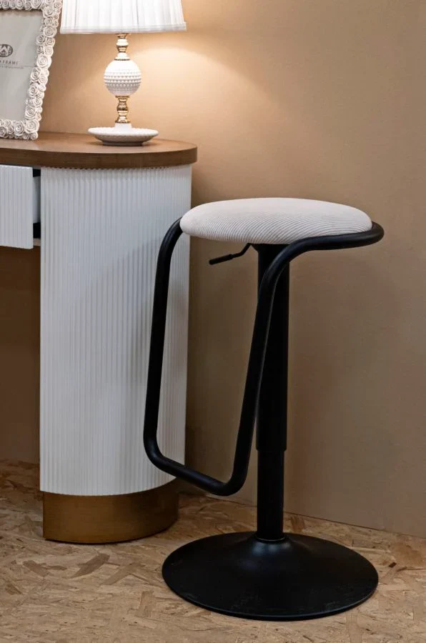 Tabouret de bar blanc réglable avec levage – Destiny Modern Design