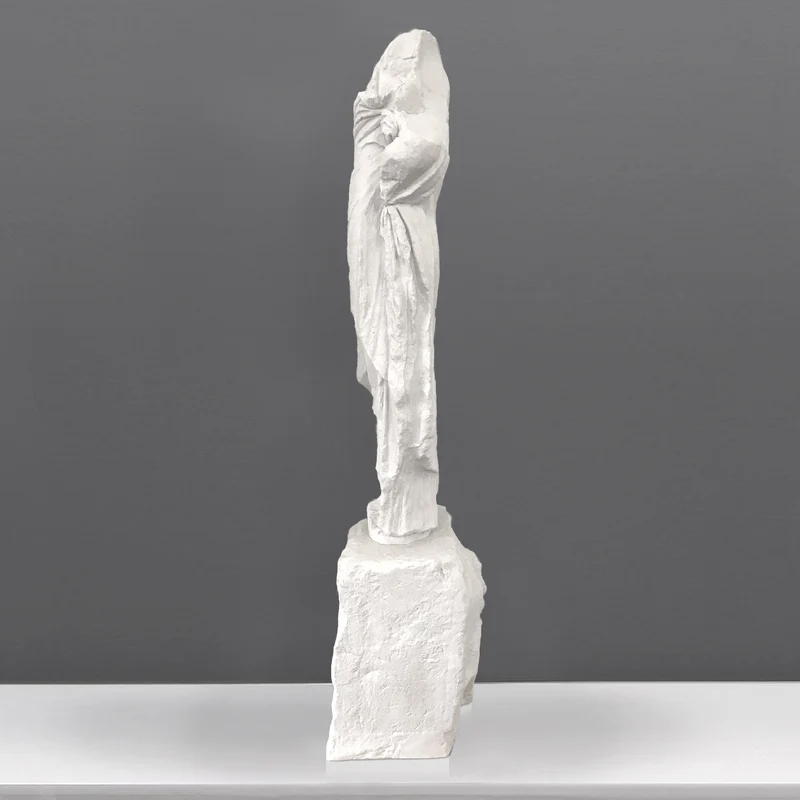 Torse - grande sculpture en marbre blanc
