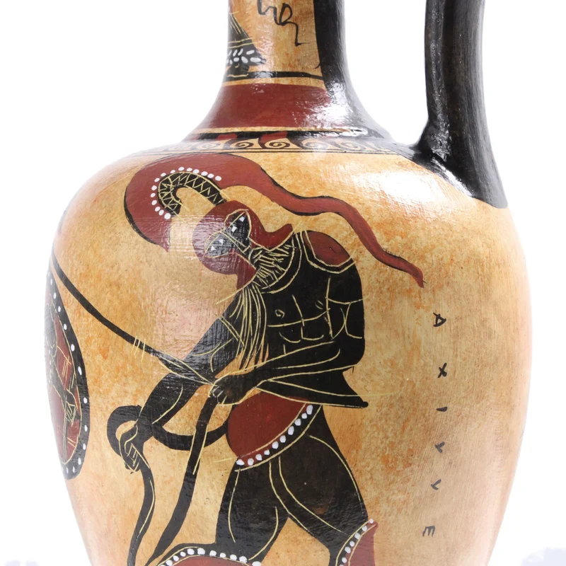 Vase grec avec Athéna à figures noires