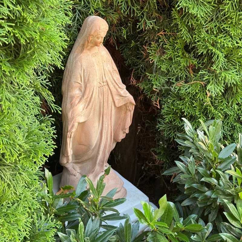 Vierge Marie Statue Jardin Terracotta