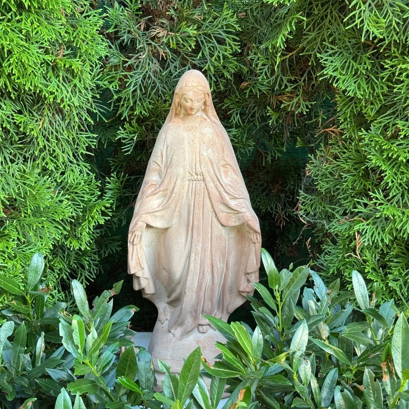 Vierge Marie Statue Jardin Terracotta