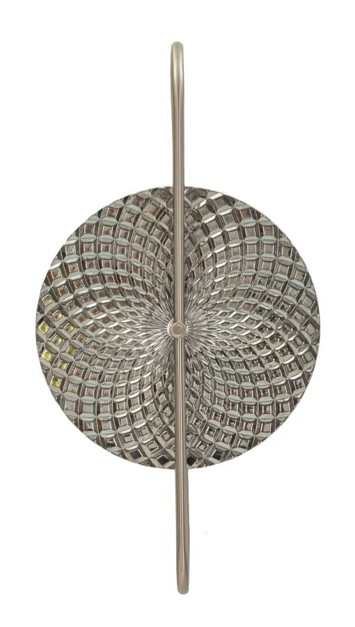 Applique murale argent et blanc avec motif décoratif – Slivery Accent