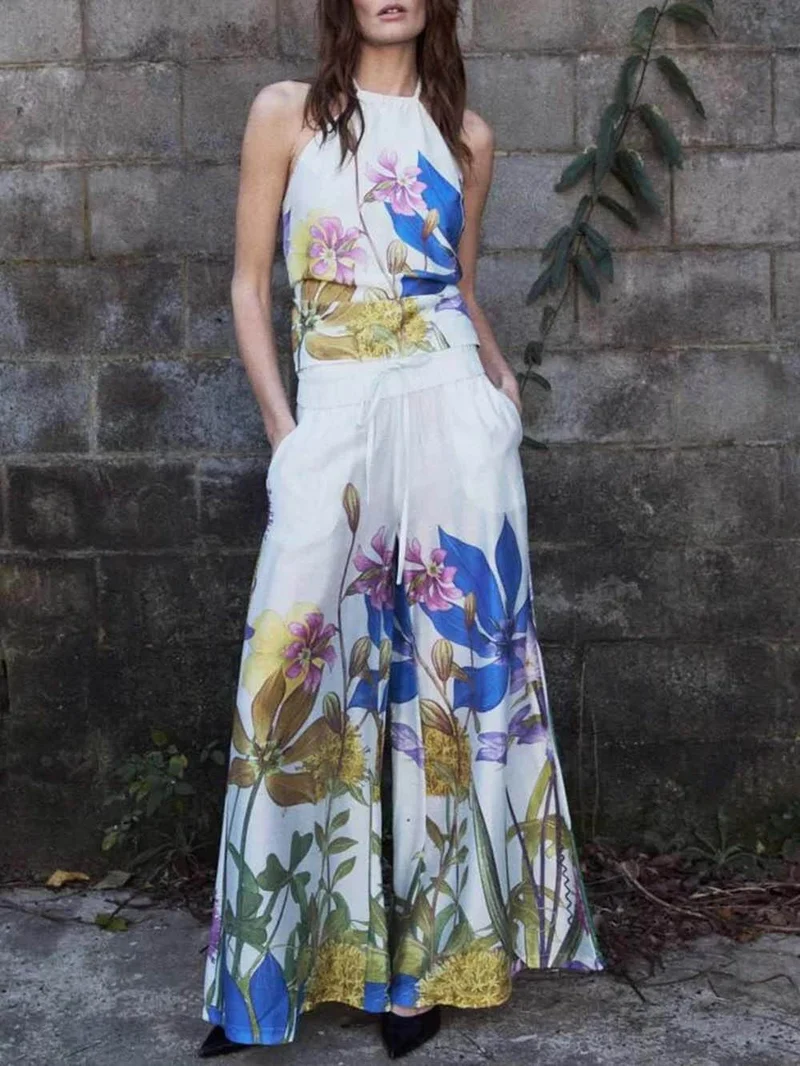 Unique Garden Print Cami Tank Top