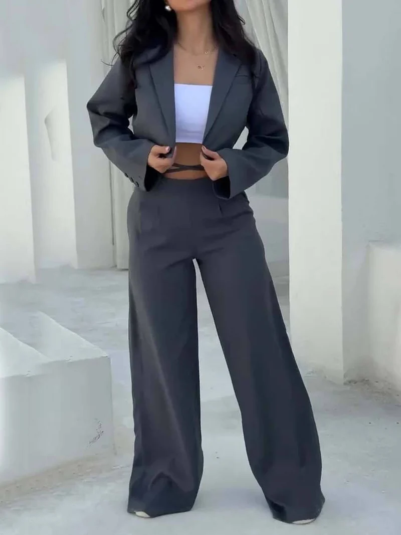 Unique Fashion Tie-Waist Pocket Wide-Leg Pants