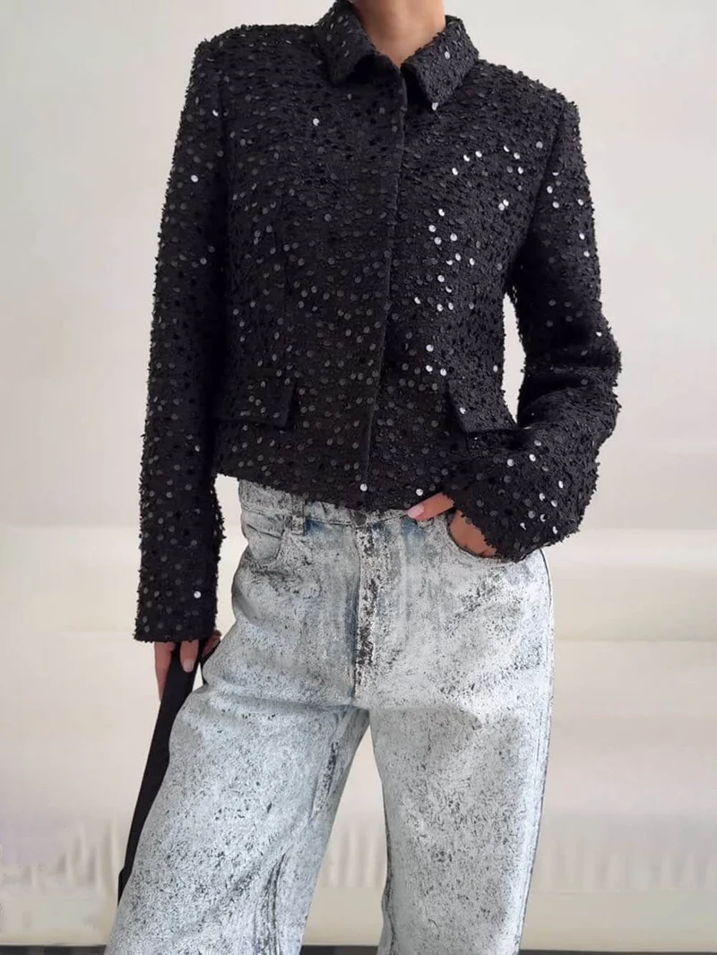 Retro Pocket Wide-Leg Denim Jeans