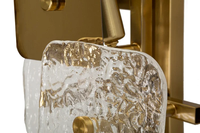 Applique murale en or et verre avec motif géométrique – Collection Glassy