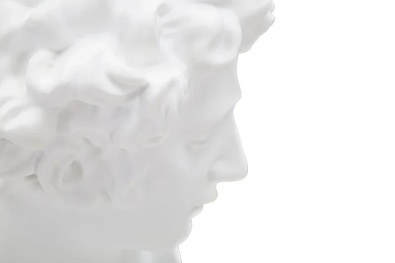 Buste de Giuliano de Medici (sculpture en résine blanche par Michel-Ange)