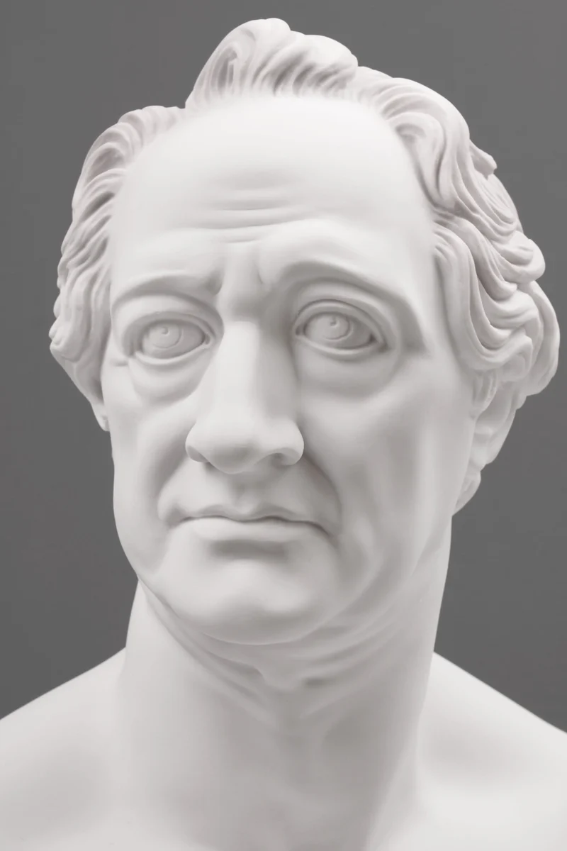 Buste de Goethe - sculpture en marbre