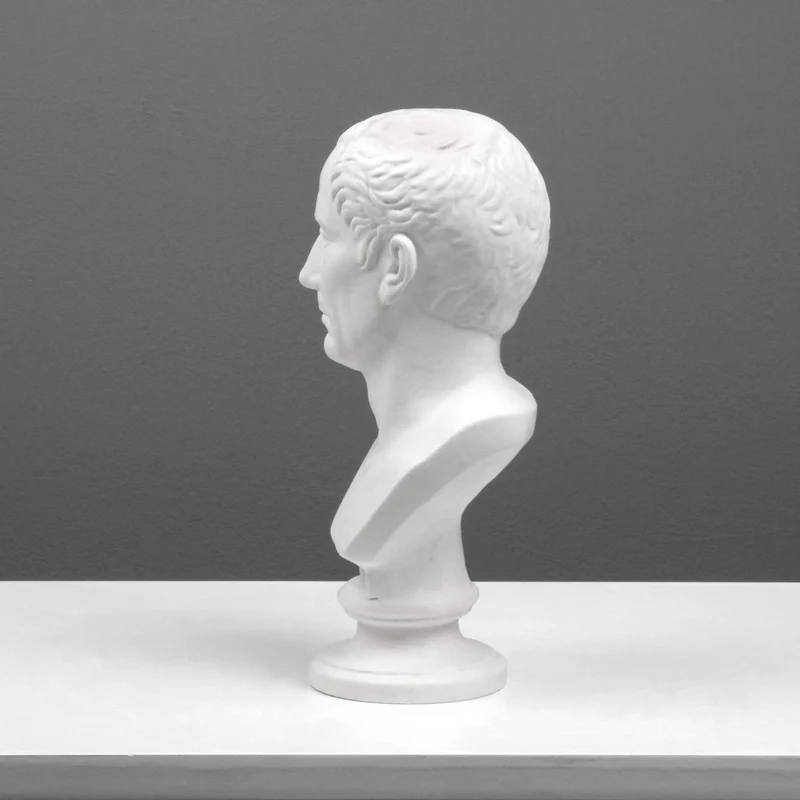 Buste de Jules César - sculpture en marbre