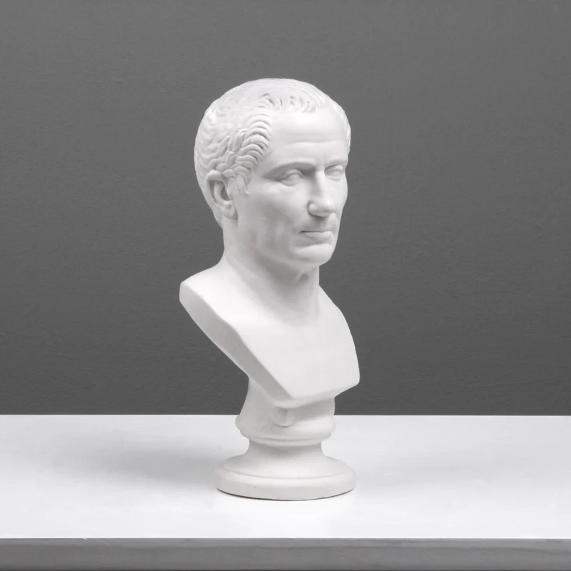 Buste de Jules César - sculpture en marbre