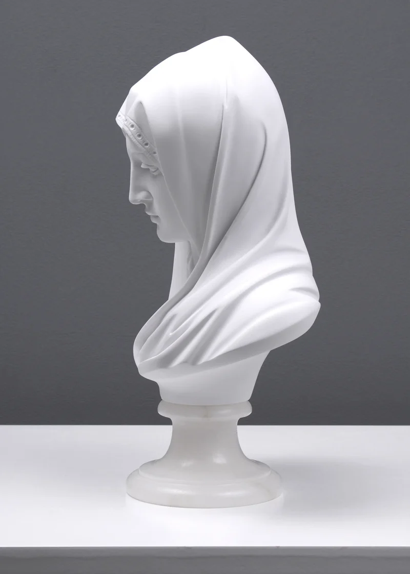 Buste de la Vierge Marie - sculpture en marbre