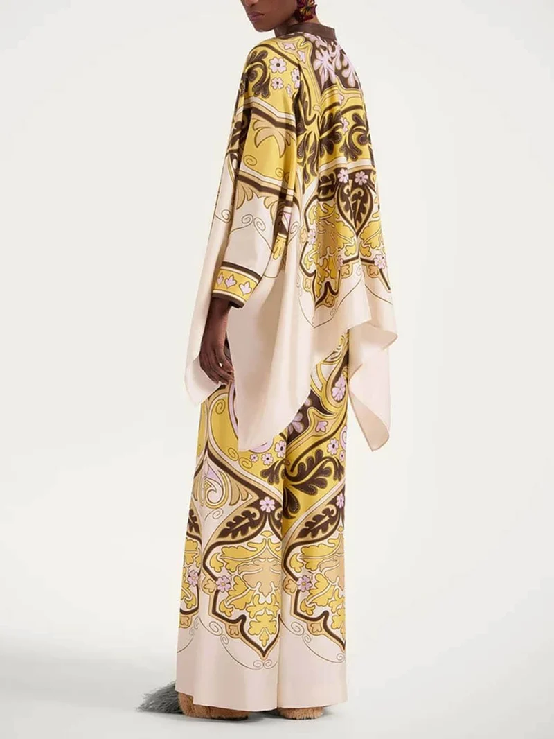 Unique Irregular Print Oversized Button-Down Shirt