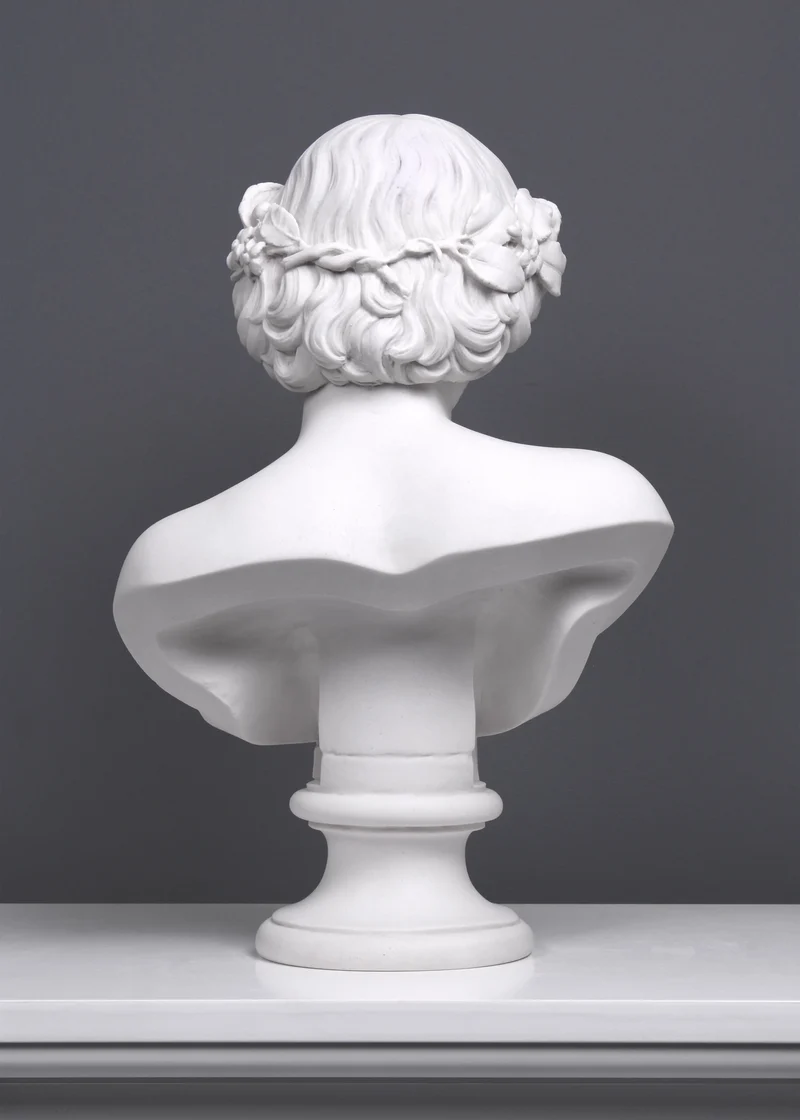 Buste Antinoüs avec Couronne Bachique - sculpture en marbre