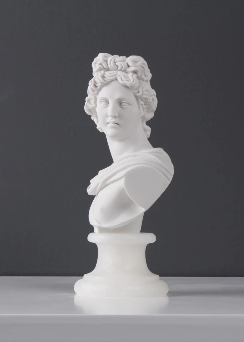 Buste Apollon - sculpture en marbre